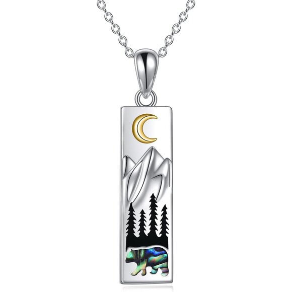 Jewelry - Mountain Necklace for Women Sterling Silver Nature Jewelry Gift for Skiers, Hike